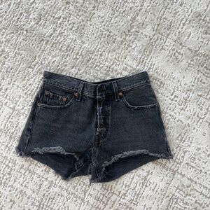 Levi's 501 Black Faded Shorts
